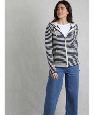 Women's Fisher Full Zip Stripe Macaroni Hoodie