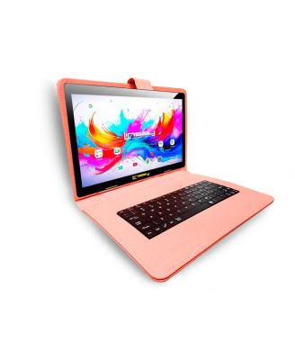 10.1" Octa Core 256GB Storage Android 15 with Designer Cloth Keyboard Case and Stylish Backpack and Pen Stylus