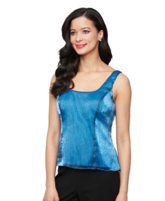 Women's Chiffon Tie-Front 3/4-Sleeve Top