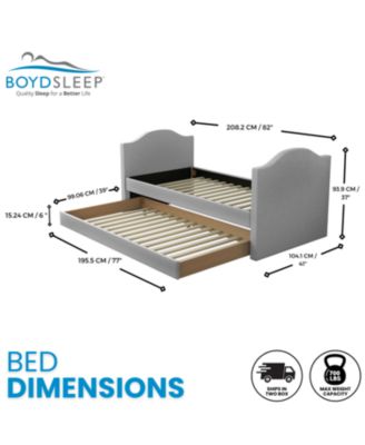 Messina Faux Leather Upholstered Daybed with Pull out trundle, Twin