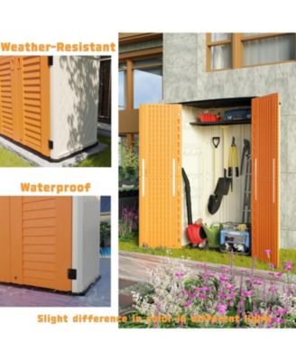 Outdoor Storage Shed with Sliding Door ,Double Cabinet