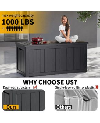 230 Gallon Large Resin Outdoor Storage Box