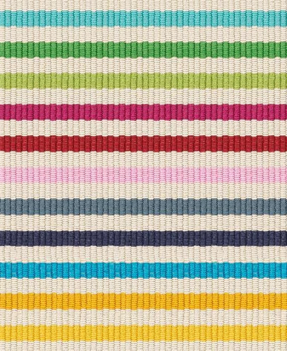 Dash And Albert Rugs By Annie Selke Rainbow Stripe Machine Washable Da2052 6'x9' Area Rug In Multi