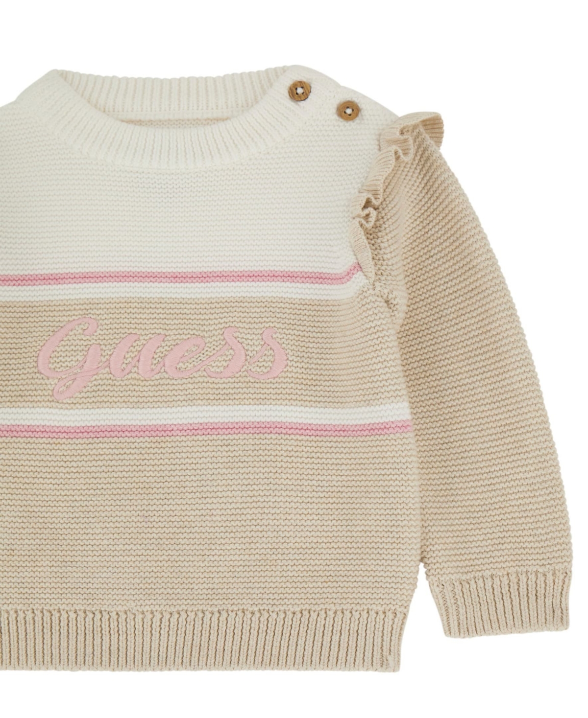 Guess Baby Boys 2-piece Brushed Velour Hooded Zip-up Sweatshirt And Sweatpants Set In Neutral