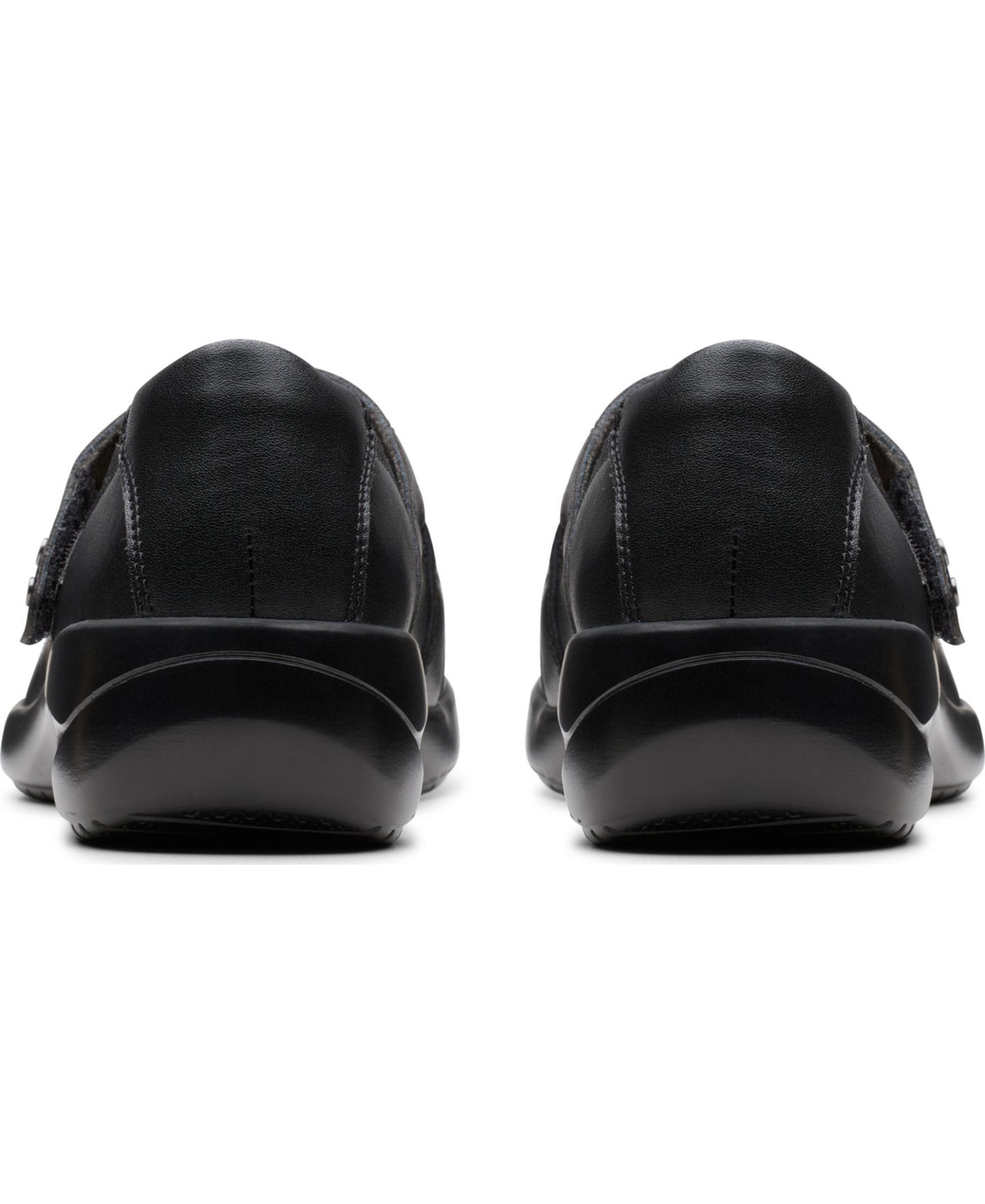 Женские балетки Clarks Kaetlyn Jane Round Toe Flats, цвет: Чёрный кожаный — фото 3