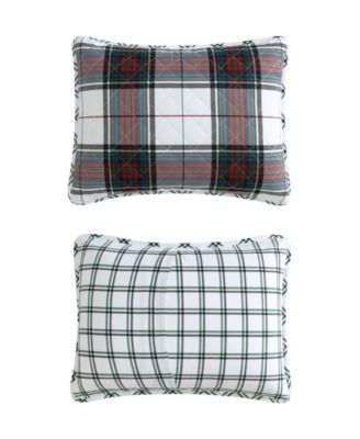 CLOSEOUT! Holiday Plaid Flannel Cotton Reversible 2-Pc. Quilt Set, Twin