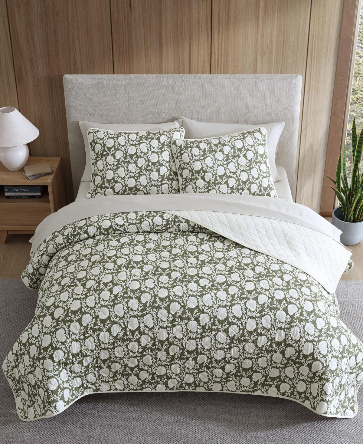 Eddie Bauer Garden Bloom Cotton Reversible -Pc. Quilt Set