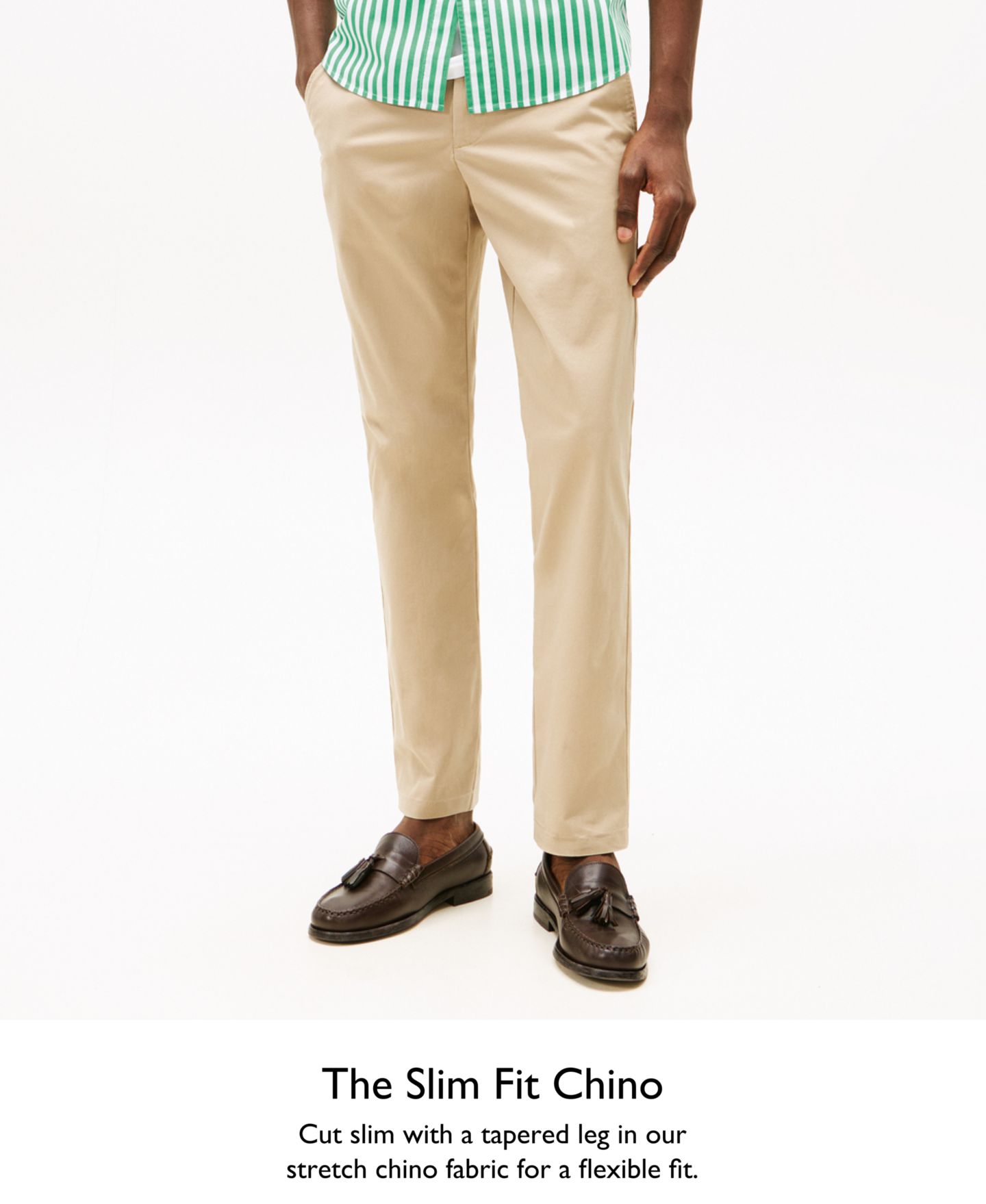 Мужские брюки Tommy Hilfiger TH Flex Stretch Slim-Fit Chino, цвет: Mallet — фото 2