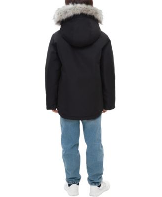 Little and Big Boys' Parka Jacket with Removable Trim