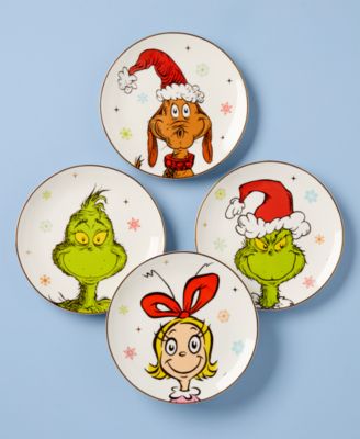 Merry Grinchmas Accent Plates, Set of 4