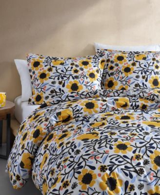 Mykero Cotton Percale 3-Pc. Duvet Cover Set, King