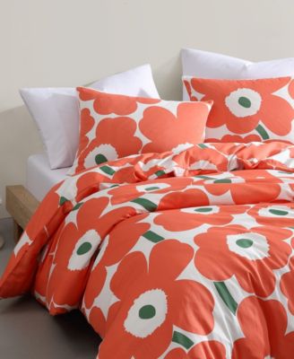 Unikko Cotton 3-Pc. Duvet Cover Set, King