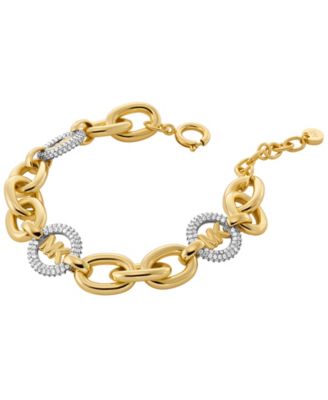 Gold-Tone Logo Chain Bracelet