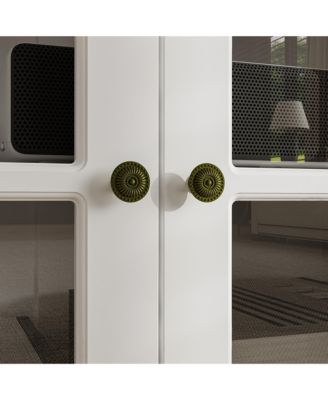   display cabinet, 12 doors, tempered glass High quality luxury white multifunctional TV cabinet