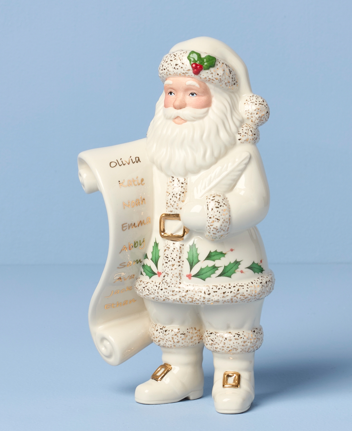 Lenox 2025 Santa With List Figurine In White