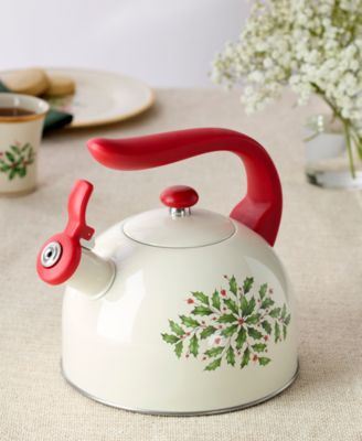 Holiday Metal Tea Kettle