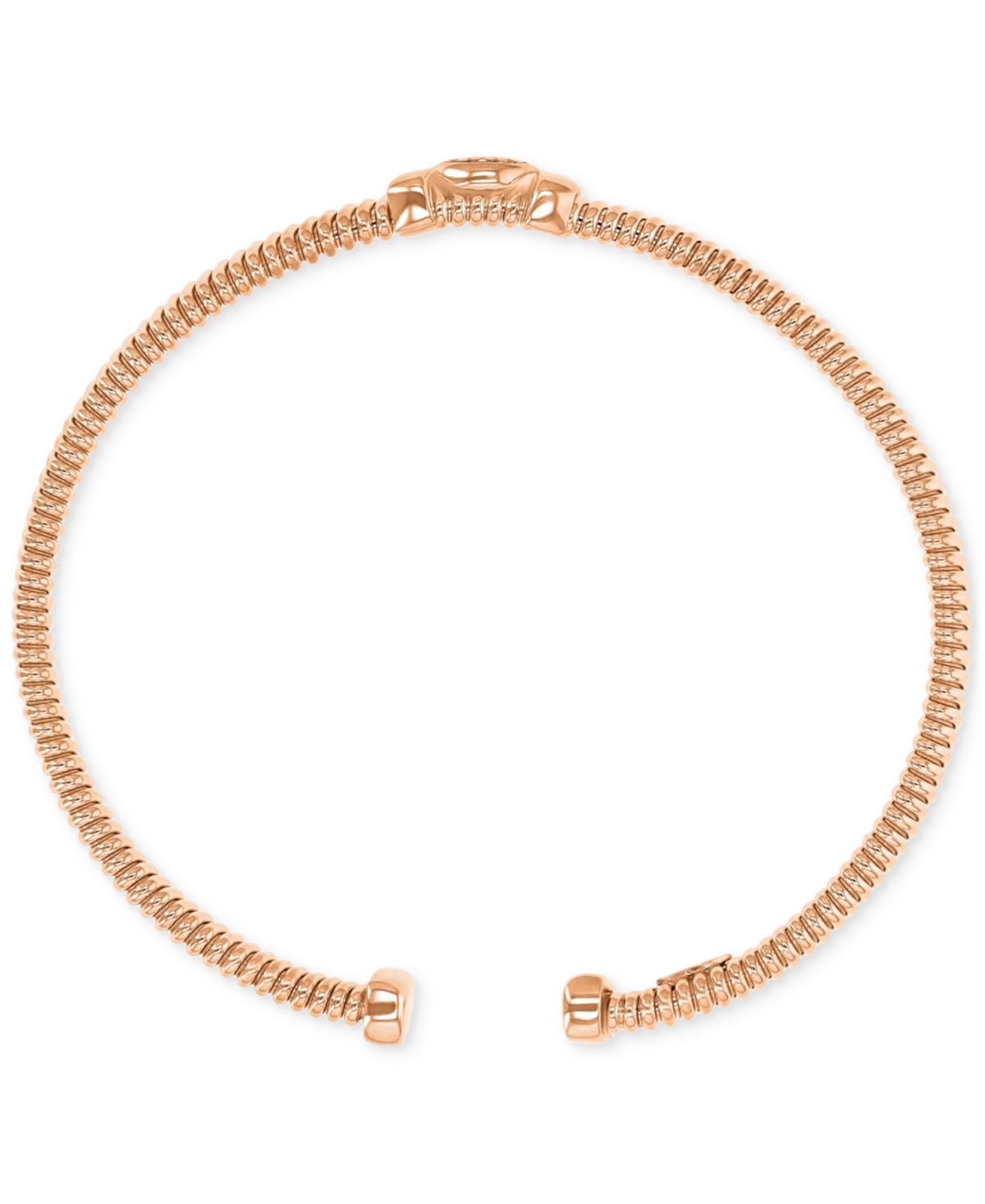 Macy's Cubic Zirconia Cluster Tubogas Cuff Bracelet In Gold