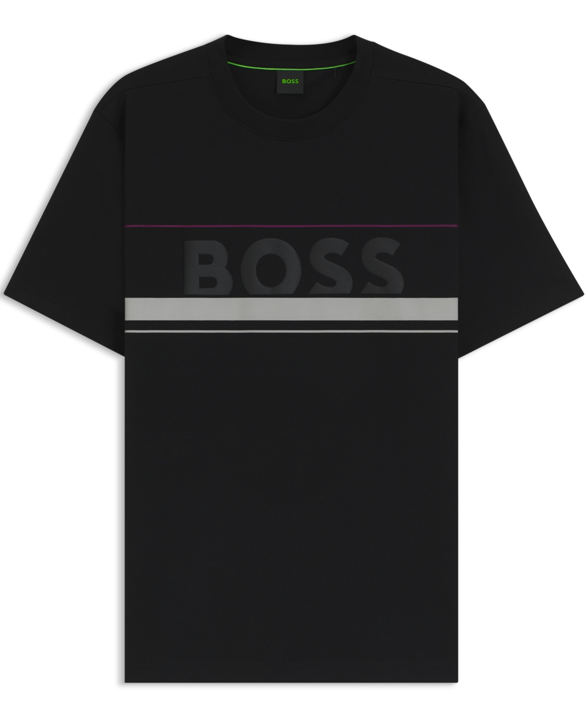 Hugo Boss Boss By  Men's Cotton-jersey Logo T-shirt In Black