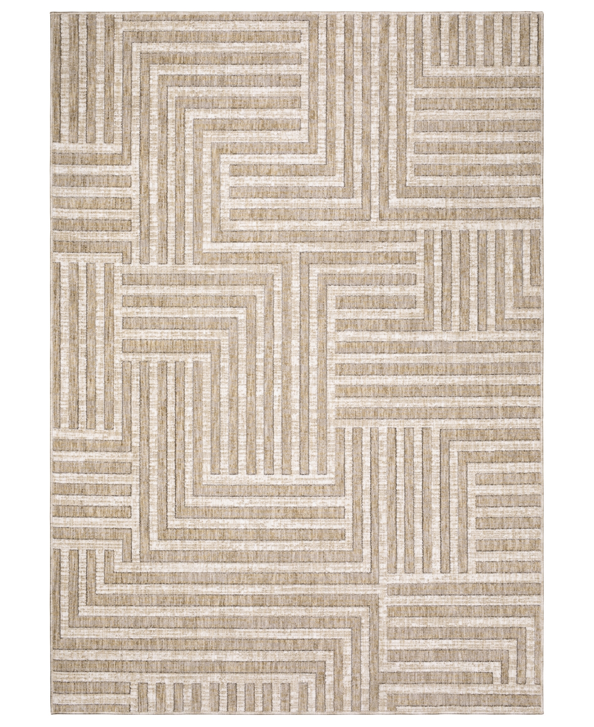Oriental Weavers Hunter Hnt03 2'3"x7'6" Runner Area Rug In Neutral