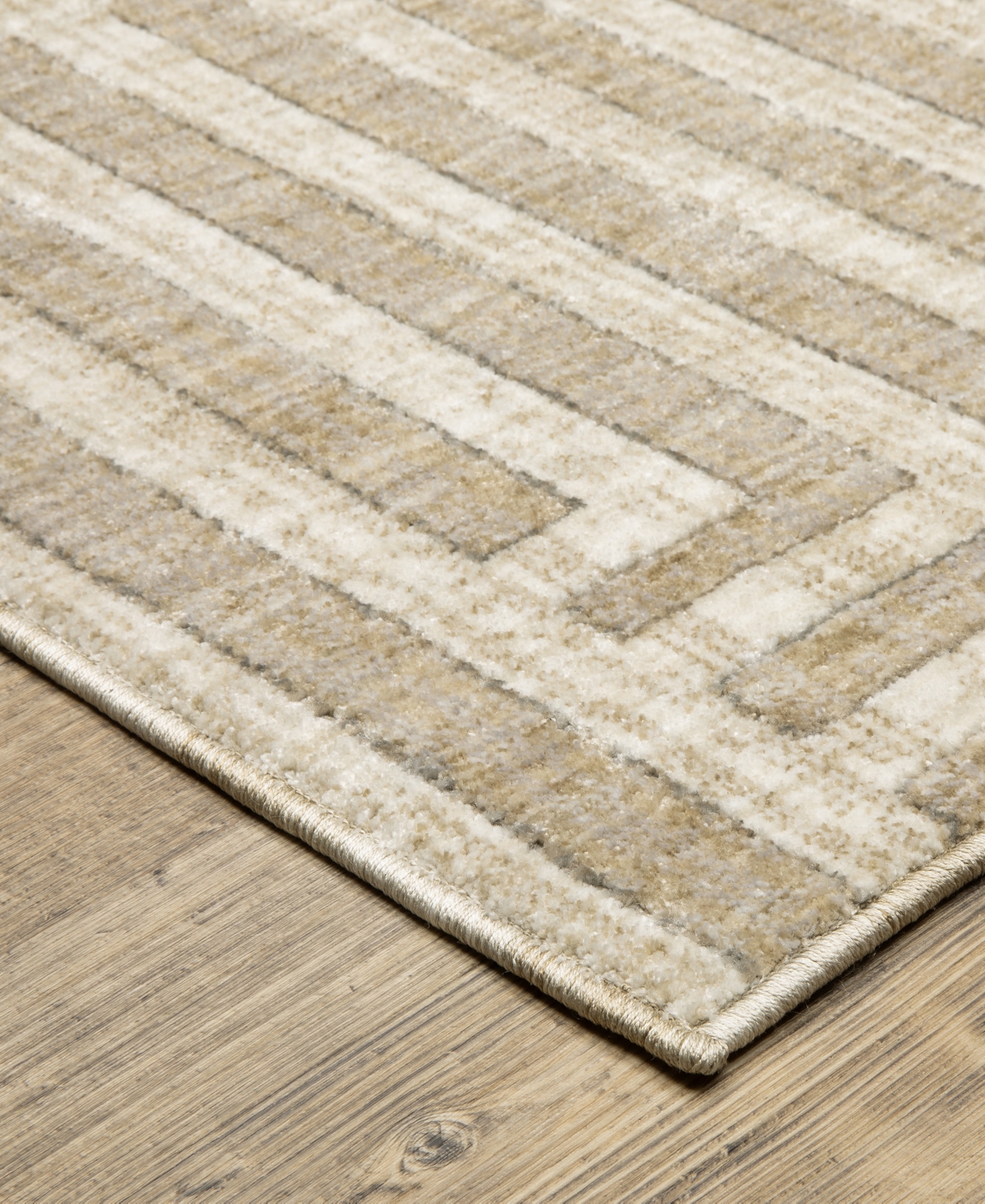 Oriental Weavers Hunter Hnt03 2'3"x7'6" Runner Area Rug In Neutral