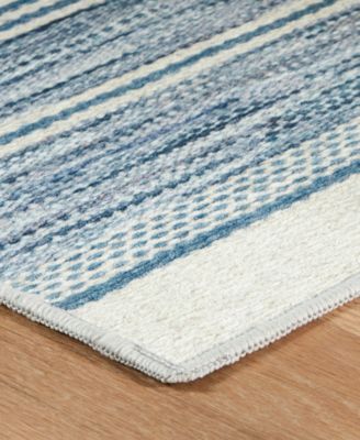 Dash And Albert Rugs By Annie Dash Albert Rugs By Annie Selke Ellington Stripe Machine Washable Da2339 Rug Collection In Blue