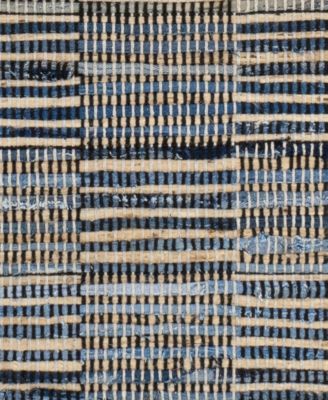 Denim Rag Gridwork DA2207 2'6''x8' Runner Area Rug