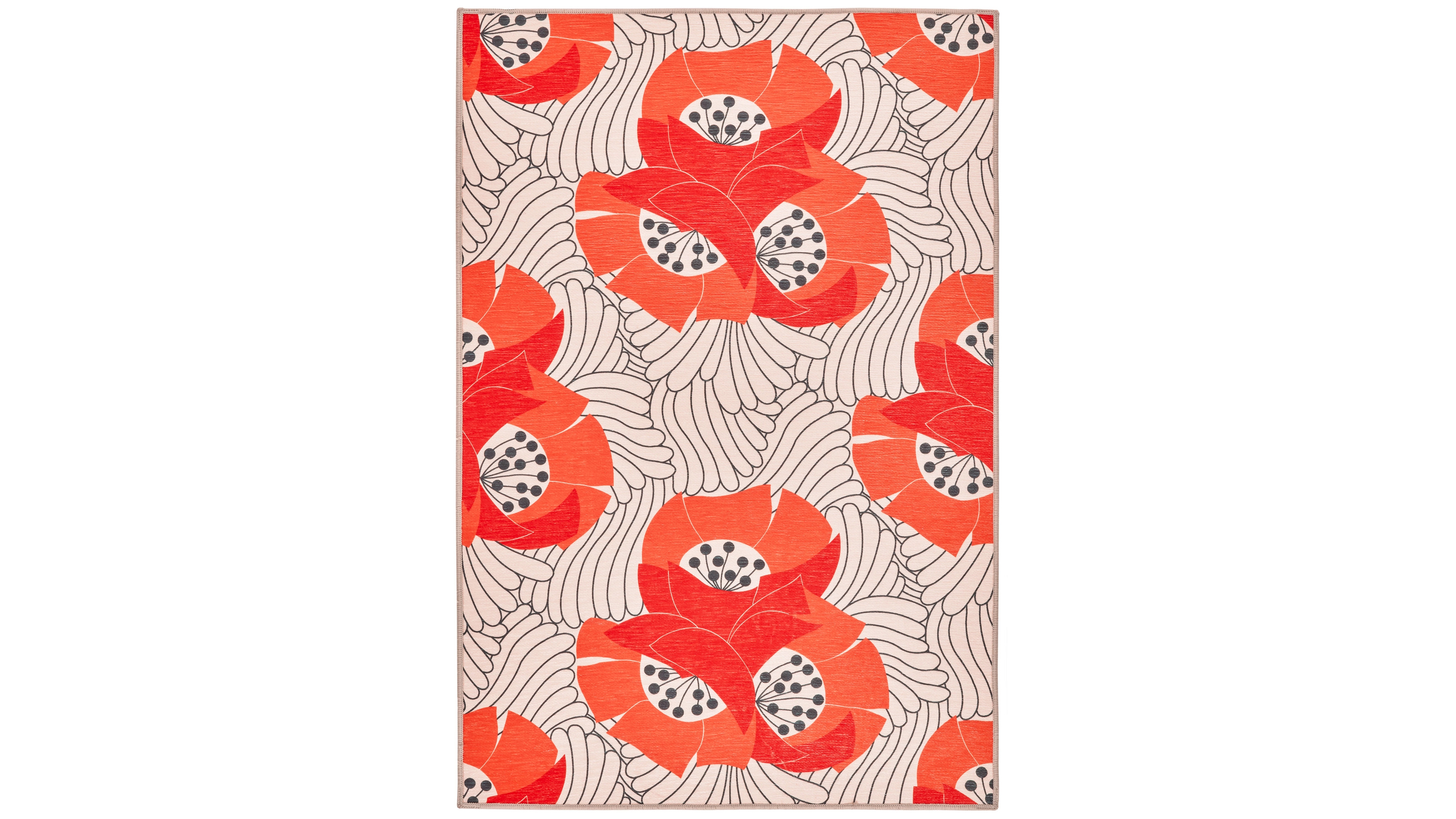 Dash and Albert Rugs by Annie Selke Japanese Poppy Machine Washable DA2177 2'6''x8' Runner Area Rug