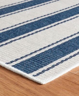 Blue Awning Machine Washable DA2033 4'x6' Area Rug