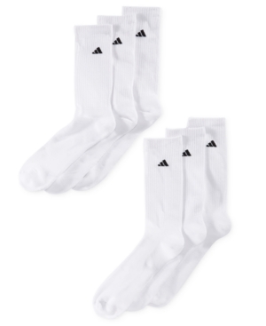 adidas Men's Cushioned Crew Extended Size Socks 6-Pack