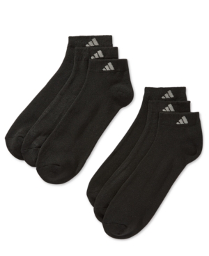image of adidas Men-s Low-Cut Cushioned Extended Size Socks, 6 Pack