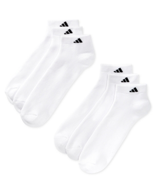 adidas Men's Low-Cut Cushioned Extended Size Socks 6 Pack