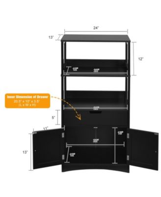 Bathroom Storage Cabinet with Drawer and Shelf Floor Cabinet