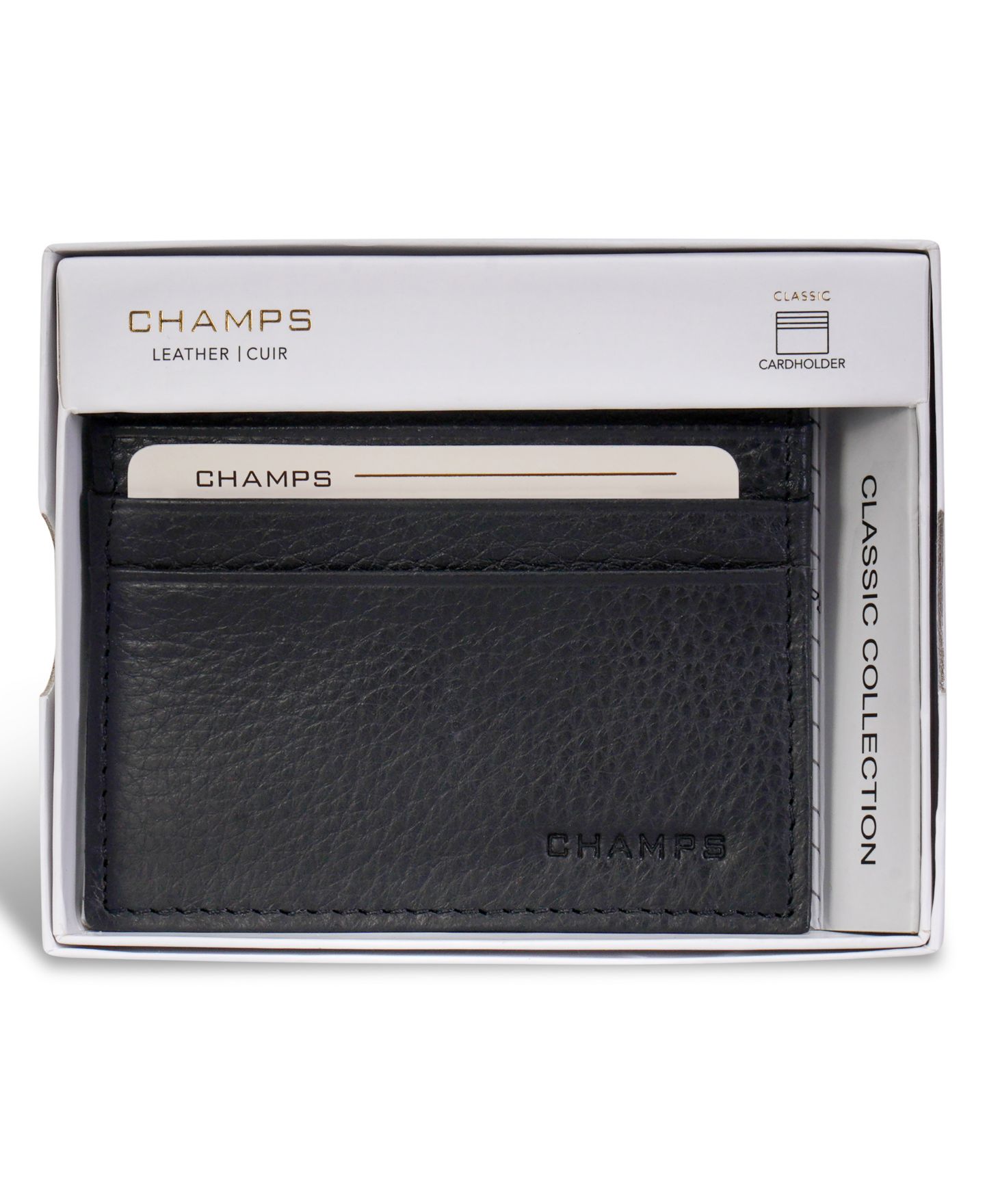 Мужские кошельки CHAMPS Classic Collection Leather Wallets, цвет: Чёрный — фото 2