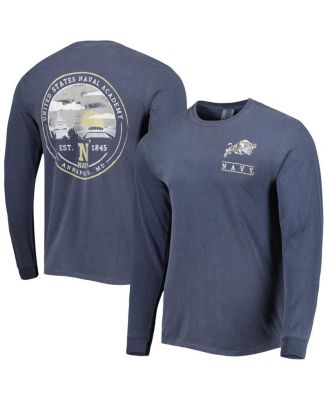 Image One - Men's Navy Navy Midshipmen Circle Campus Scene Long Sleeve T-Shirt