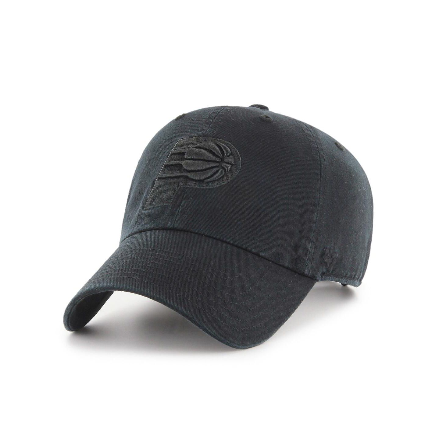 Мужская кепка '47 Brand Black Indiana Pacers Primary Logo Clean Up Adjustable Hat — фото 1