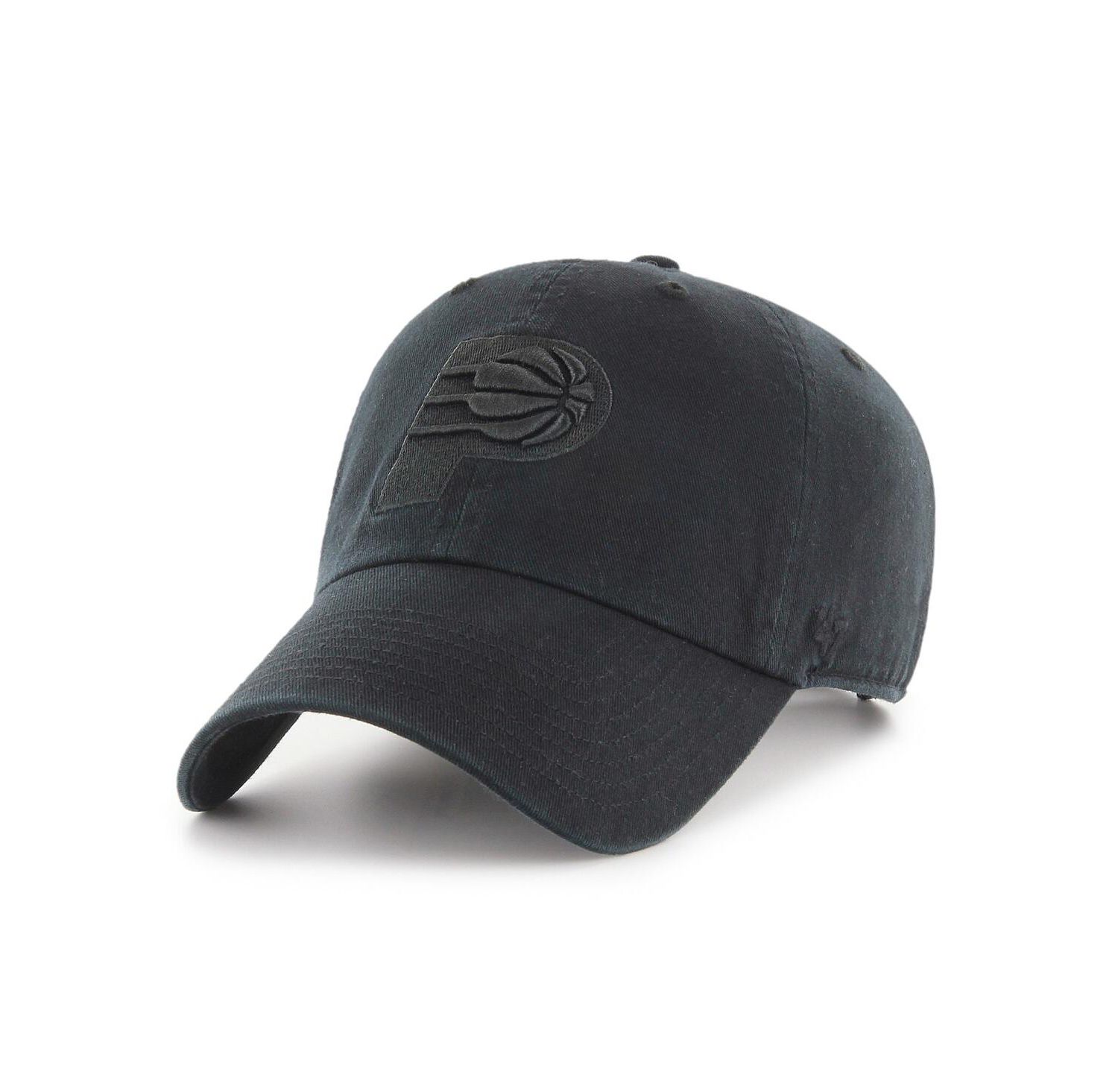 Men's Black Indiana Pacers Primary Logo Clean Up Adjustable Hat
