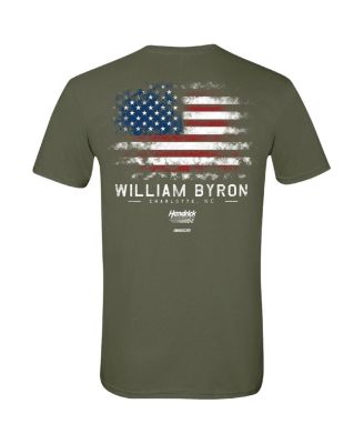 Men's Green William Byron Flag T-Shirt