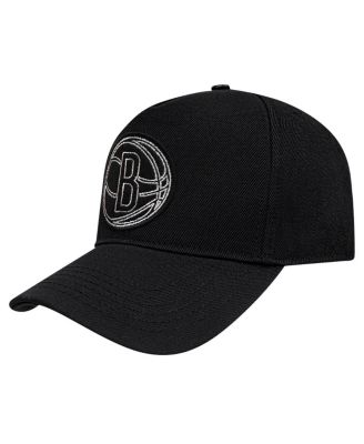 Men's Black Brooklyn Nets Paint the City Pinch Front Snapback Hat
