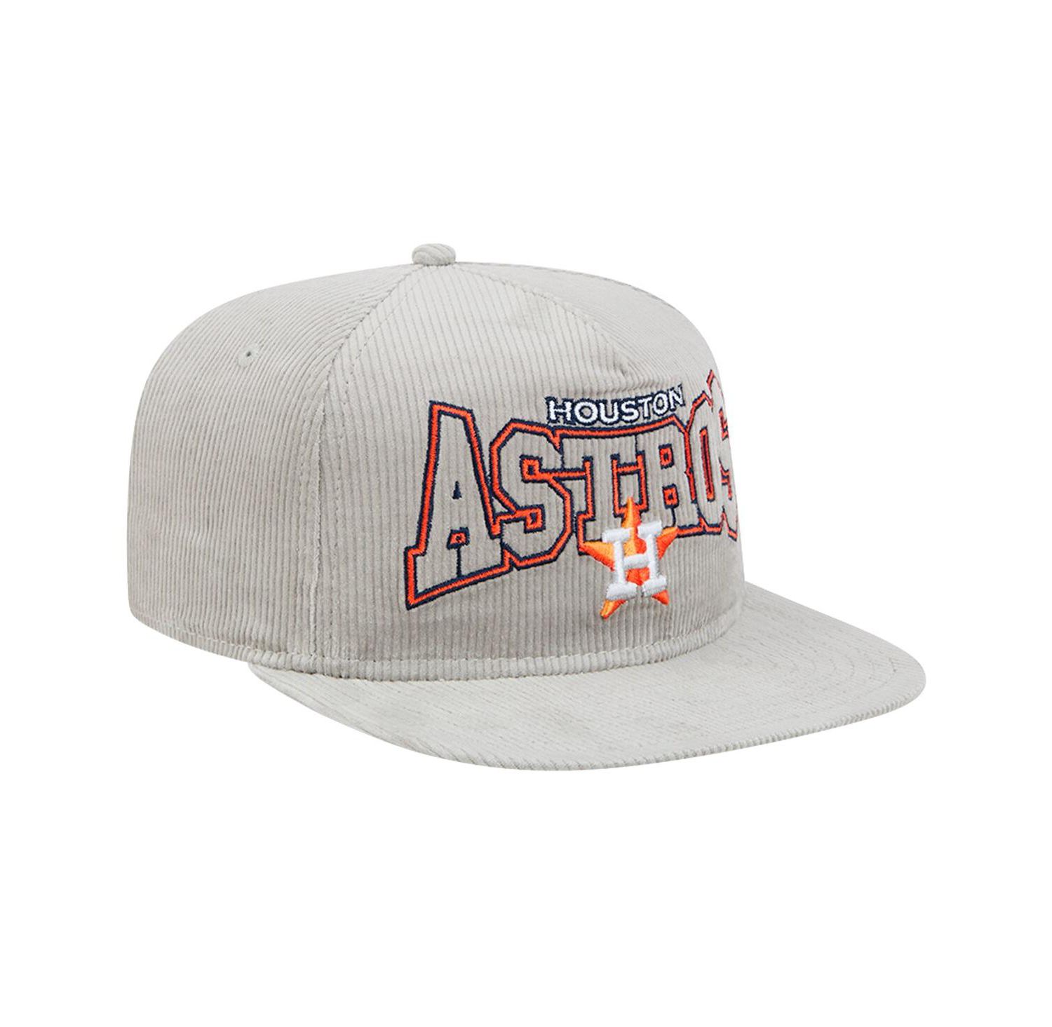 Men's Gray Houston Astros Corduroy Golfer Snapback Hat