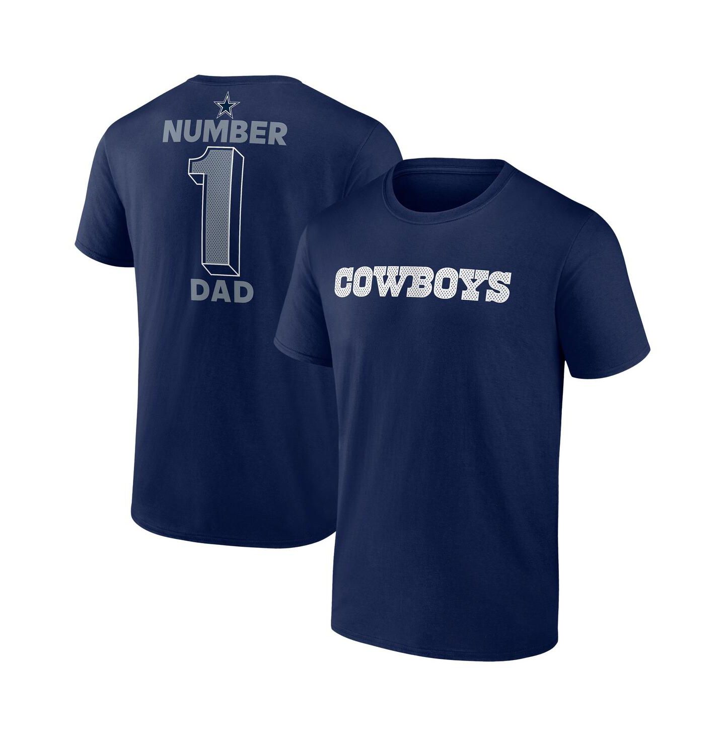 Мужская футболка Fanatics Navy Chicago Bears Big & Tall Number One Dad, цвет: Тёмно-синий, вариант 1 — фото 1