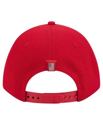 Men's Red Washington Nationals American Flag 9FORTY M-Crown A-Frame Adjustable Hat