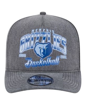 Men's Charcoal Memphis Grizzlies Throwback Washed Pre-Curved 9FIFTY Snapback Hat