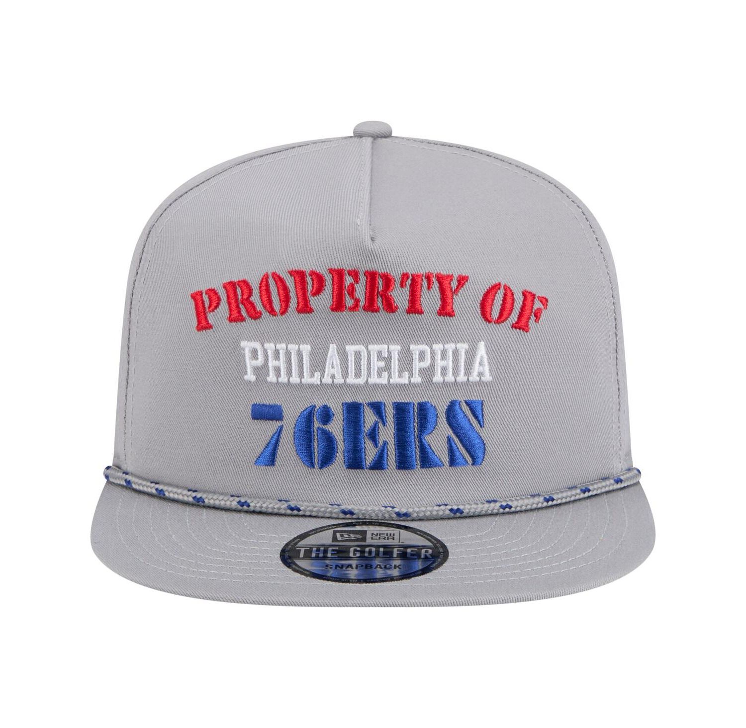Men's Gray Philadelphia 76ers Throwback Property Of Golfer Snapback Hat