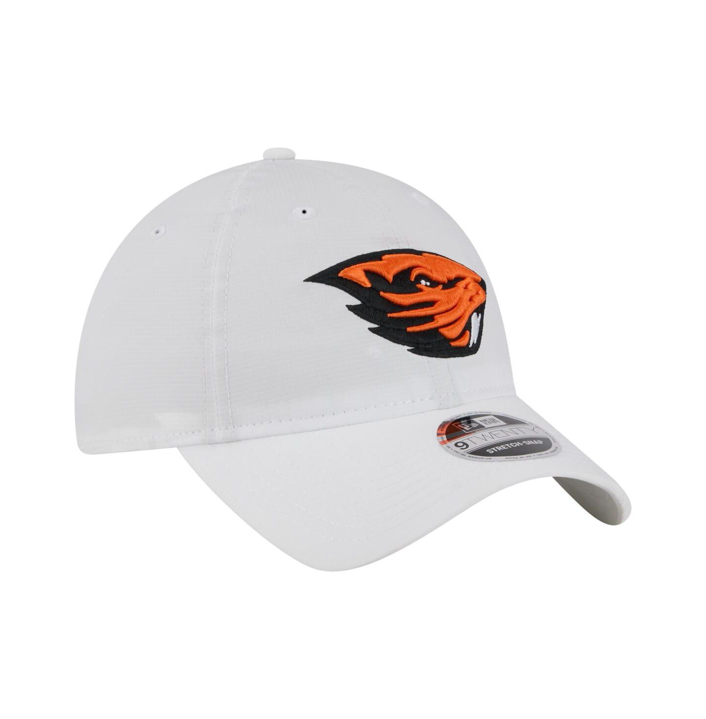 Мужская кепка New Era White Oregon State Beavers Active Ripstop 9TWENTY Adjustable Hat — фото 3