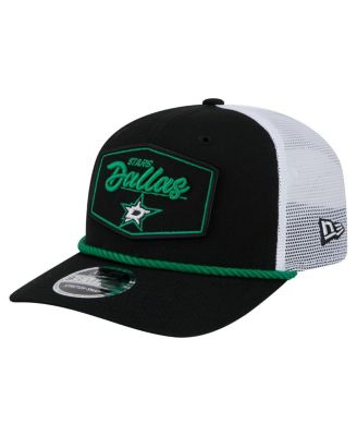 New Era - Men's Black/White Dallas Stars Team Patch Basic 9SEVENTY Adjustable Trucker Hat