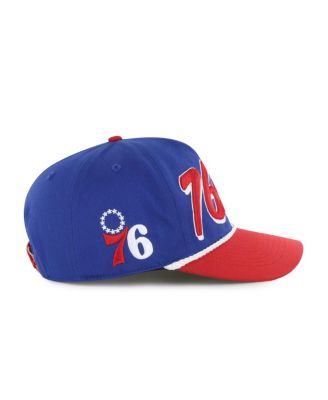 Men's Royal/Red Philadelphia 76ers Drop Shadow Rope Hitch Adjustable Hat
