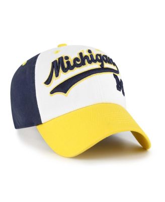 Big Boys and Girls White Michigan Wolverines Scooter Clean Up Adjustable Hat