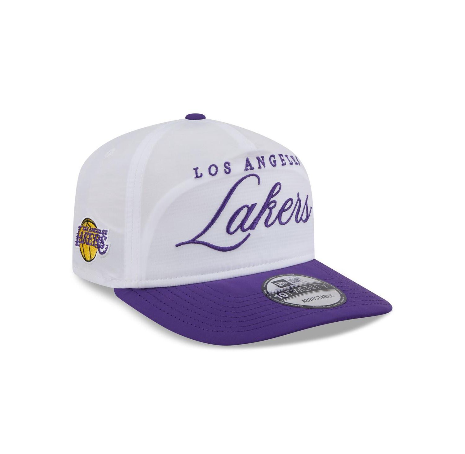 Men's White/Purple Los Angeles Lakers 2025 NBA Draft On-Stage Nylon 19TWENTY Adjustable Hat