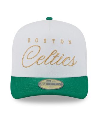 Men's White/Kelly Green Boston Celtics 2025 NBA Draft A-Frame 59FIFTY Fitted Hat