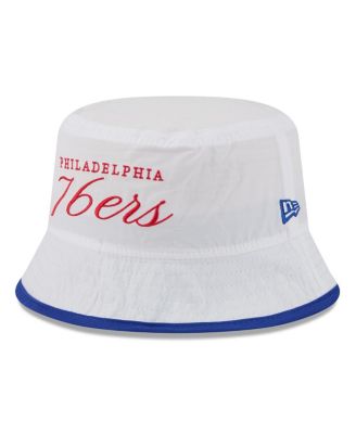 Men's White/Royal Philadelphia 76ers 2025 NBA Draft Nylon Bucket Hat